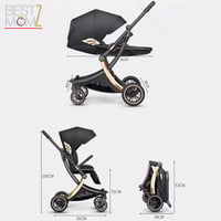 عربة اطفال ماركة ألماني ثنائية الإتجاه - بينك