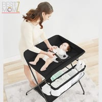 طاولة تغيير حفاضات قابلة للطي مع منظم عصري