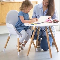 كرسي طعام خشبي 2 في 1