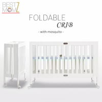 سرير اطفال خشبي قابل للطي