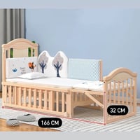 سرير خشبي قابل للتمديد بتصميم راقي