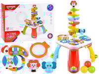 طاولة تعليمية تفاعلية ملونة مع زحليقة ملتوية للكرا...