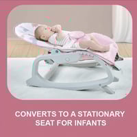 كرسي هزاز للاطفال مع منصة العاب وطاولة طعام