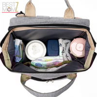 حقيبة أمهات متعددة الوظائف تتحول لسرير أطفال