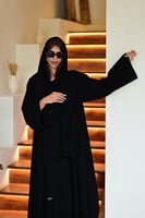 عباية سوداء سادة-0640