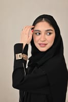 عباية بتفاصيل الجلد انيقة -0583