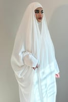 عباية راس لون أبيض 1319