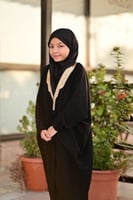 عباية اطفال سوداء بكلفة زري ذهبي-0611