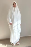 عباية راس لون أبيض 1319