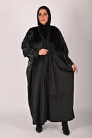 عباية شتوية بتفاصيل الجلد-0506