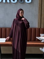 عباية كريب مغسول عنابيه - 0678