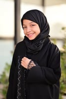 عباية اطفال سوداء ناعمة-0610