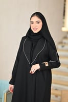 عباية بتفاصيل الجلد انيقة -0583