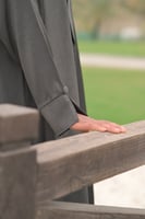 عبايه ملونه بلون زيتي كربوني