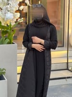 عباية سوداء كلوش -0581