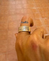 دبلة فضة ذو طراز فريد مع كتابه حسب الطلب