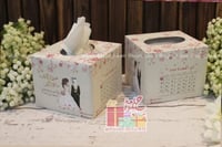 علبة مناديل بثيم زفاف