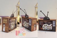 علبة توزيعات رمضانيه على شكل تلفزيون