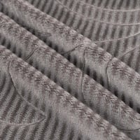 مفرش شتوي مفرد ونص مخمل 4 قطع - سوفت- رصاصي