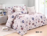 مفرش صيفي مفرد ونص مضغوط 4 قطع - حشوة مضغوطة خفيفة