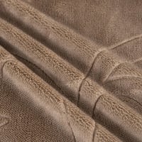 مفرش شتوي مفرد ونص مخمل 4 قطع - سوفت- بني