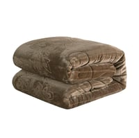 مفرش شتوي مفرد ونص 4 قطع - ريلاكس-لون بني