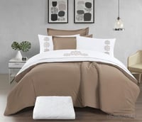 مفرش مزدوج صيفي مطرز 7قطع