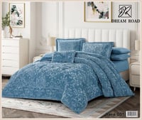 مفرش يارامفرد ونص شتوي مخمل-5قطع