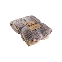 بطانية توليب – مزدوج مخمل فرو لون رمادي