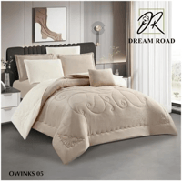 مفرش شتوي مزدوج مخمل فرو 7قطع - أونيكس