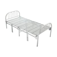 سرير قابل للطي حديد - لون أبيض