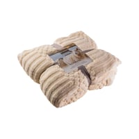 بطانية توليب مخمل فرو- مزدوج لون سكري