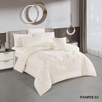 مفرش بامير صيفي مزدوج - (8 قطع) سكري