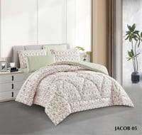 مفرش مفرد ونص صيفي مشجر (٤ قطع)