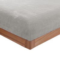 مفرش دفء شتوي مخمل مزدوج-6قطع لون رمادي