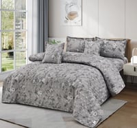 مفرش صيفي مزدوج مضغوط 6قطع - حشوة مضغوطة خفيفة