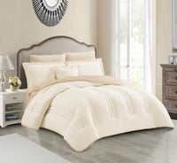 مفرش صيفي مفرد ونص ساده لون سكري-4قطع