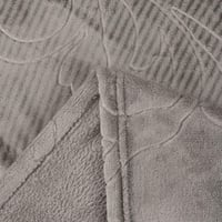 بطانية رود مخمل مفرد ونص-لون رصاصي