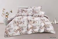 مفرش مفرد ونص صيفي 4 قطع لون سكري