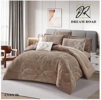 مفرش شتوي مفرد ونص مخمل5قطع - كيان