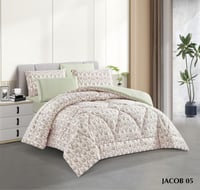 مفرش جاكوب صيفي مشجر مزدوج - (٦ قطع)