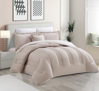 مفرش صيفي مزدوج سادة - بيچ (٧ قطع)