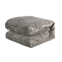 مفرش شتوي مفرد ونص 4 قطع- ريلاكس-لون زيتي