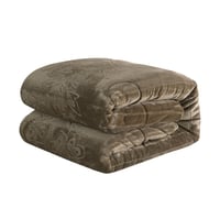 مفرش شتوي مزدوج مخمل 6 قطع - ريلاكس-لون بني