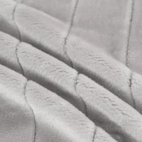 مفرش شتوي مفرد ونص 4 قطع - ريلاكس-لون رمادي