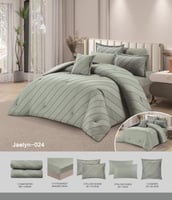 مفرش سرير تـرف مزدوج 7 قطع