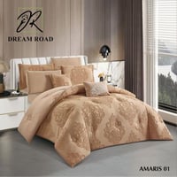 مفرش مطرز مزدوج صيفي (٨ قطع)