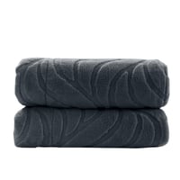 مفرش دفء شتوي مخمل مزدوج-6قطع لون رصاصي غامق