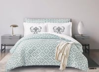 مفرش صيفي مزدوج مطرز 6 قطع