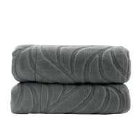 مفرش دفء شتوي مخمل مزدوج-6قطع لون رصاصي